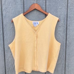 Vintage Bea Classics Butter Yellow Sweater Vest